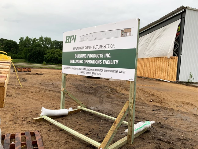 Temporary Post and Panel Sign for BPI