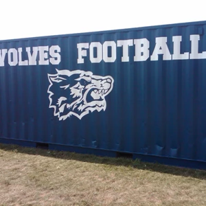 Oswego East Wolves trailer, painted and branded!