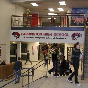 Barrington High School - Routed and hand carved HDU & Acrylic Letters