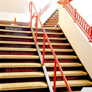 Stairwell Signage is just one example of what Envionmental Signage, aslo called Experiental Graphics, can be all about - Palatine High School