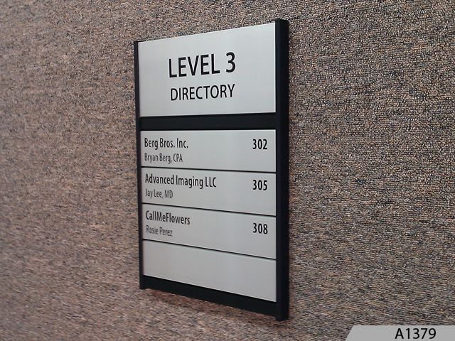 Interior Directory Signs | Directory Signage Systems