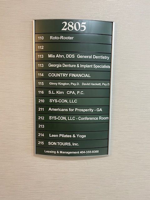 Directory signs outlet