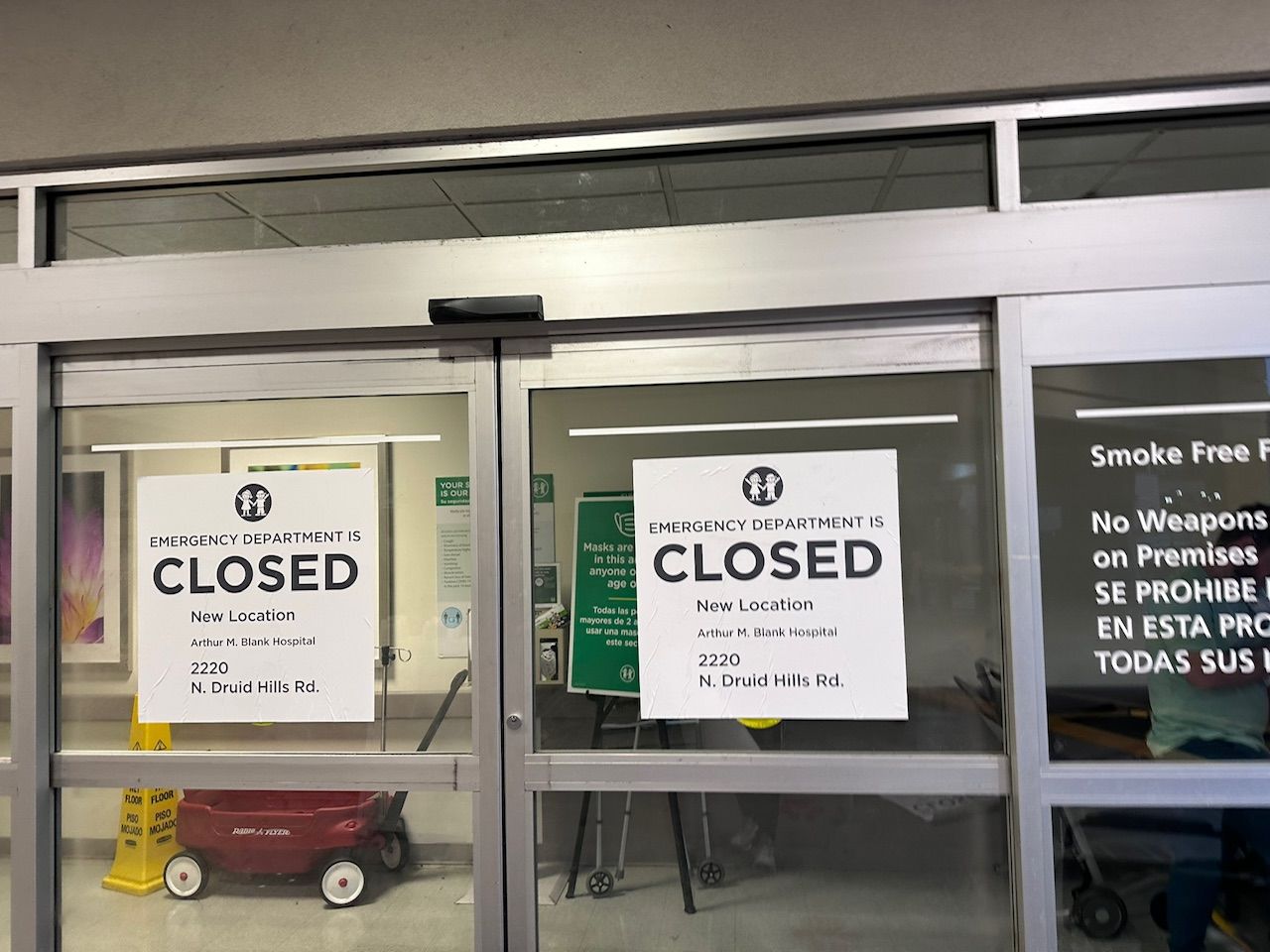 Hospital Signage Install Closed